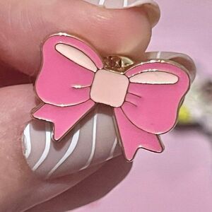 Pink Bow Coquette Enamel Pin